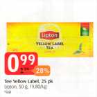 Tee Yellow Label, 25 pk