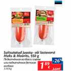 Allahindlus - Suitsutatud juustu- või lastevorst Maks&Moorits, 550 g