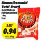 Kummikommid Tutti Frutti 140g