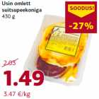 Usin omlett
suitsupeekoniga
430 g