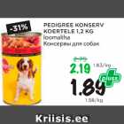 Allahindlus - PEDIGREE KONSERV KOERTELE 1,2 KG