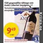 Tšiili geograafilise tähisega vein Andes Cabernet Sauvignon, 3 l