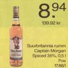 Alkohol - Suurbritannia rumm Captain Morgan Spiced