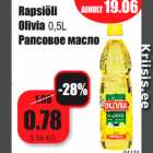 Allahindlus - Rapsiõli
Olivia 0,5L 