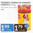 Allahindlus - PEDIGREE LOOMALIHA KONSERV KOERTELE 1,2  kg