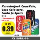 Магазин:Grossi,Скидка:Прохладительные напитки Coca-Cola,
Coca-Cola Zero,
Fanta и Sprite,
0,33 л