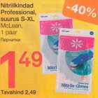 Nitriilkindad
Professional,
suurus S-XL
