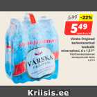 Allahindlus - Värska Originaal
karboniseeritud
looduslik
mineraalvesi, 6 x 1,5 l**