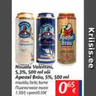 Allahindlus - Nisuõlu Valentins, 5,3%, 500 ml või Apostel Bräu, 5%, 500 ml