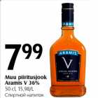 Muu piiritusjook
Aramis V 36%
50 cl, 15,98/L