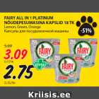 FAIRY ALL IN 1 PLATINUM
NÕUDEPESUMASINA KAPSLID 18 TK