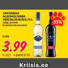 SAKSAMAA
ALKOHOLIVABA
VEIN BLUE NUN 0,75 L