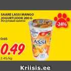 Allahindlus - SAARE LASSI MANGO
JOGURTIJOOK 200 G