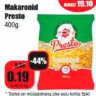 Магазин:Grossi,Скидка:Макароны
Presto
400г