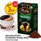 Jahvatatud kohv Presidentti, Paulig, 500 g
