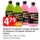 Šampoon või palsam Avocodo Oil Repair või šampoon või palsam Almond Oil Volume