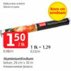 Alumiiniumfoolium Selver, 29 cm x 10 m