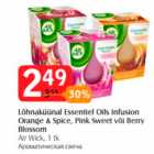 Lõhnaküünal Essentiel Oils Infusion Orange & Spice, Pinc Sweet või Berry Blossom