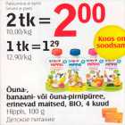 Õuna-, banaani- või õuna-pirnipüree, erinevad maitsed, BIO, 4 kuud