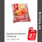 Klassikaline ahjukana
Tallegg, kg
