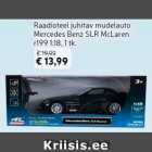 Raadioteel juhitav mudelauto Mersedes Bebz SLR McLaren r199 1:18, 1 tk