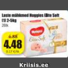 Mähkmed - Laste mähkmed Huggies Elite Soft (1) 2-5 kg / 26 tk