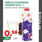 Магазин:Maksimarket, Konsum, AjaO,Скидка:Цельное молоко с витамином D