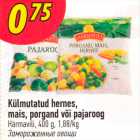 Külmutatud hernes, mais, porgand või pajaroog
