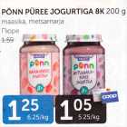 Allahindlus - PÕNN  PÜREE JOGURTIGA 8K 200 G