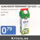 Allahindlus - ALMA KEEFIR TÄISPIIMAST 3,8-4,2%, 1 KG