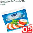 Juust Mozzarella, Formagia, 125 g
