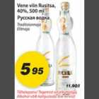 Alkohol - Vene viin Rusitsa, 40%,500ml