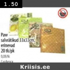 Allahindlus - Paw salvrätikud 33 x 33 cm,
erinevad
20 tk/pk