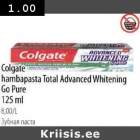 Allahindlus - Colgate hambapasta Total Advanced Whitening
Go Pure l25 ml
