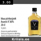 Allahindlus - Muu piiritusjook
Aramis V 36% 20 cl