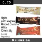 Algida
jäätis Маgnum
Аlmоnd, Сlаsiс või White 120 ml/ 86 g
