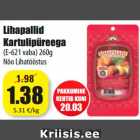 Allahindlus - Lihapallid
Kartulipüreega