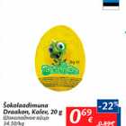 Šokolaadimuna Draakon, Kalev, 20 g