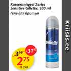 Raseerimisgeel Series Sensitive Gillette, 200 ml