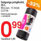 Sulguriga prügikotid, 35 L