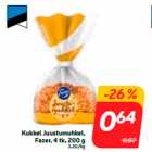 Kukkel Juustumuhkel,
Fazer, 4 tk, 200 g