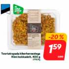 Toortatrapada kikerhernestega
Rimi kokkadelt, 400 g