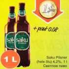 Saku Рilsnеr (hele õlu) 4,2%, 1 l