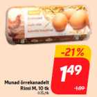 Магазин:Hüper Rimi, Rimi, Mini Rimi,Скидка:Яйца куриные
Rimi М, 10 шт