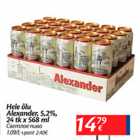 Allahindlus - Hele õlu Alexander, 5,2%, 24 tk x 568 ml