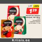 Allahindlus - Nescafe 3in1 lahustuv
kohvijook, 160-180 g*