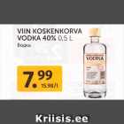 VIIN KOSKENKORVA
VODKA 40% 0,5 L