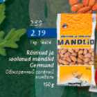 Магазин:Maxima XX,Скидка:Обжаренный соленый миндаль