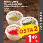 Hummus, 180 g
Ühe toote tavahind 1.49

