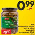Allahindlus - Rimi
marineeritud kurgid,
